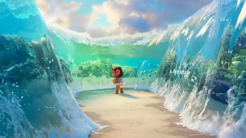 Baby Moana Meets The Ocean _ Disney Princess ( 480 X 854 )_1658149437 ...