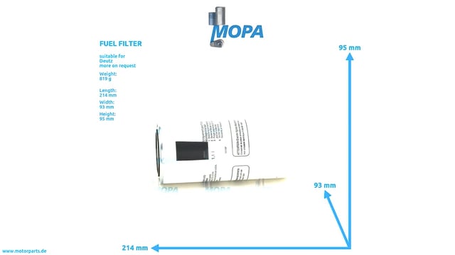 04120751 - MOPA FUEL FILTER suitable for Deutz engines on Vimeo