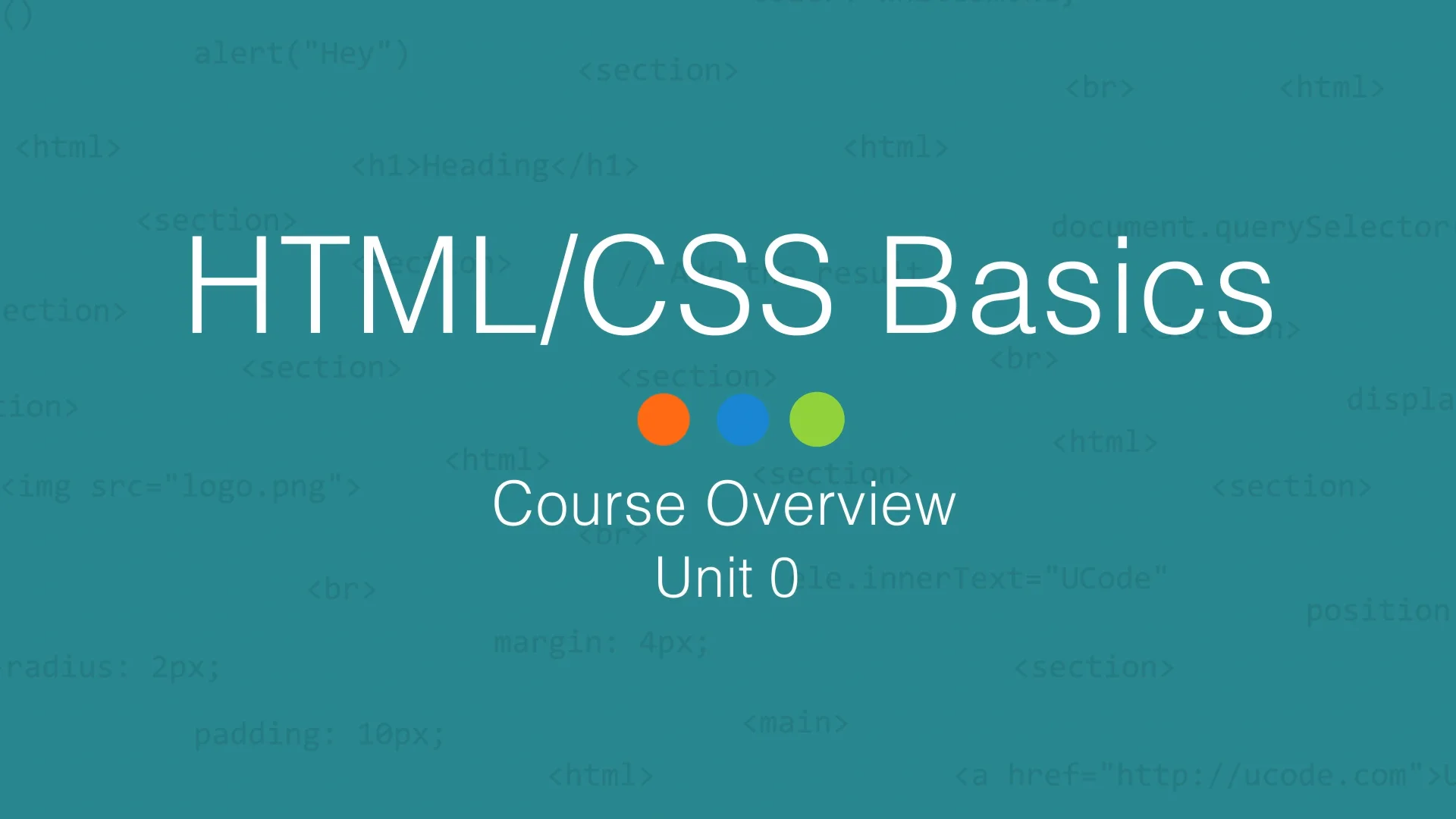 HTML CSS Basics Course Overview on Vimeo