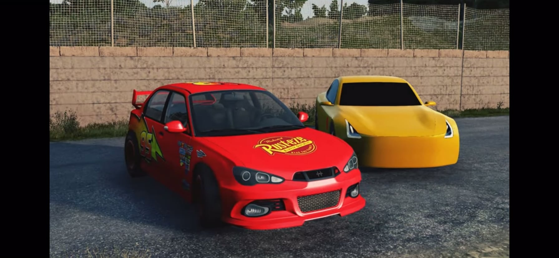 BeamNG Drive Cars 3 movie remake Lightning McQueen Meets Smokey