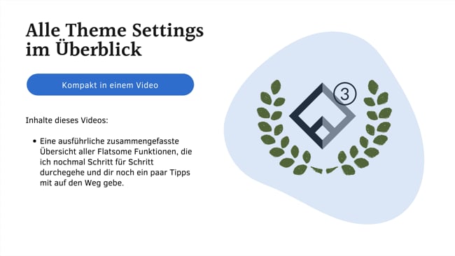 Alle Theme Settings im Überblick