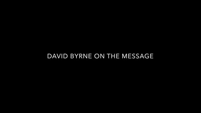 David Byrne — The Message
