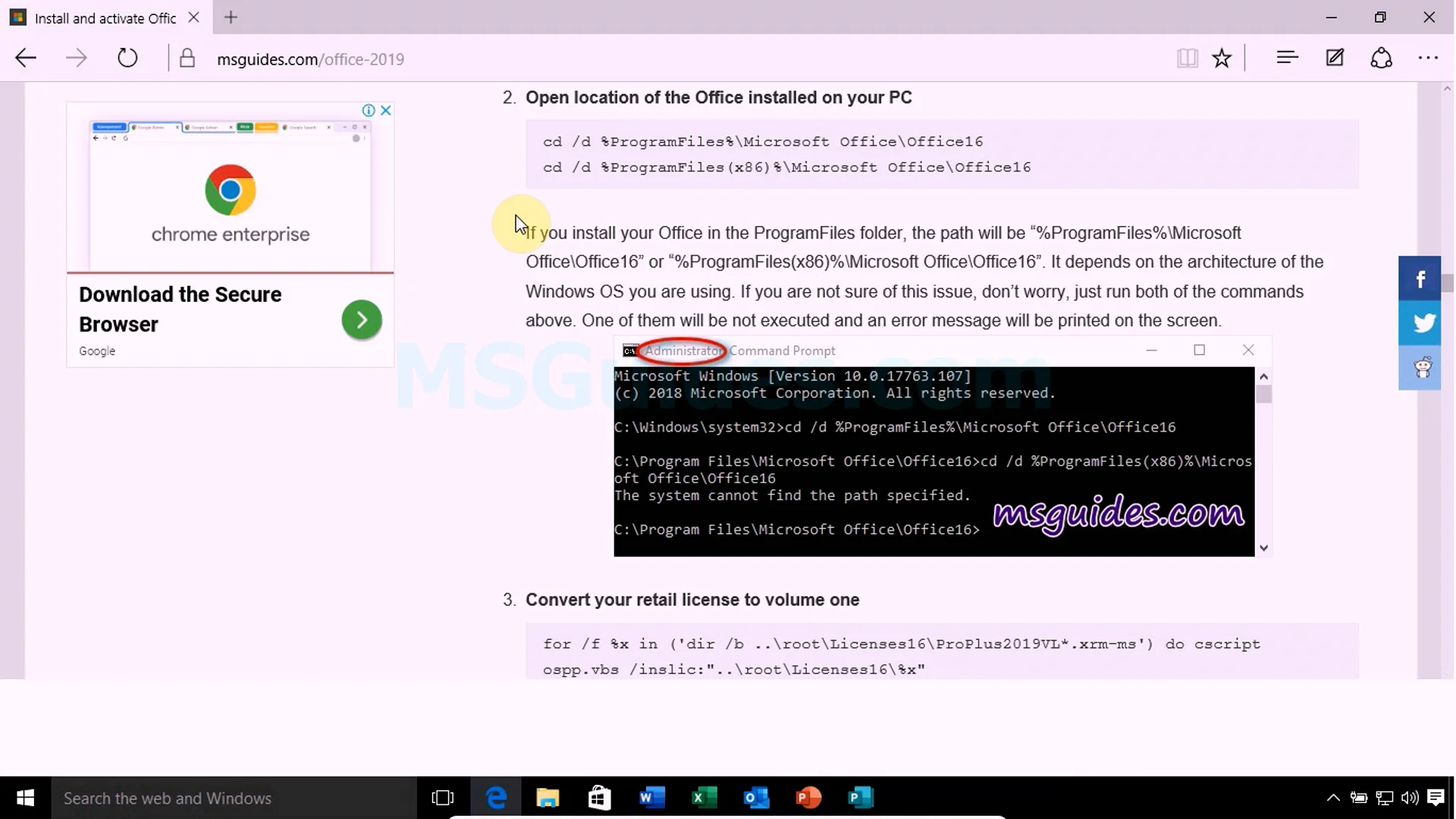 Install and activate Office 2019 for FREE legally using Volume