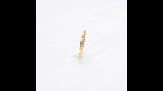 Anel Meia Aliança Irregular com Brilhantes