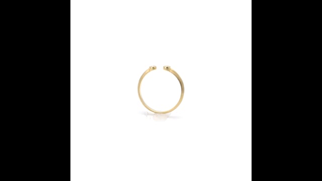 Anel Fosco Aberto com 2 Brilhantes Redondos