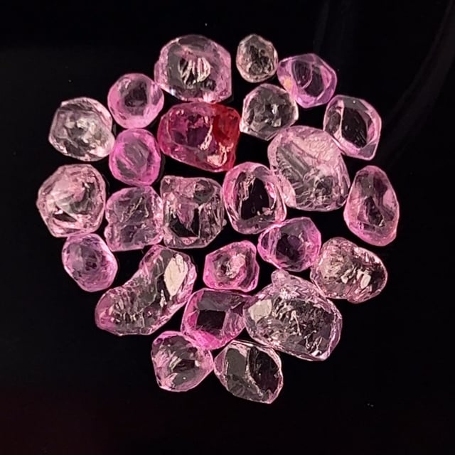 Corundum var. Sapphire (24 crystals!)