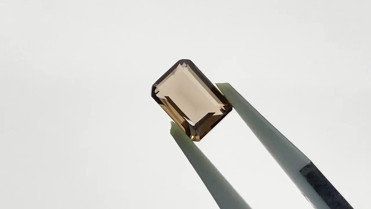 スモーキークォーツ ルース レクタングルファセットカット7×5mm 5粒