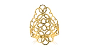 Italian 14kt Yellow Gold Filigree Ring