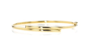 Italian 14kt Yellow Gold Oval Bangle Bracelet