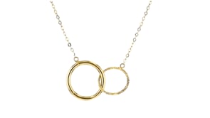 Italian 18kt Yellow Gold Interlocking-Circle Necklace