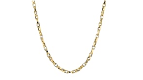 Italian 3mm 14kt Yellow Gold Elongated Cable-Link Necklace