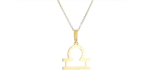 14kt Yellow Gold Zodiac Sign Pendant Necklace