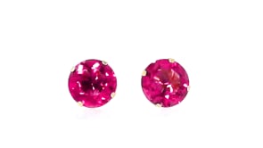 4.80 ct. t.w. Pink Topaz Martini Stud Earrings in 14kt Yellow Gold