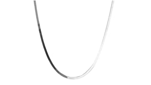 Italian 2mm Sterling Silver Herringbone Chain Necklace