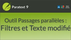 Passages Parallèles Filtres