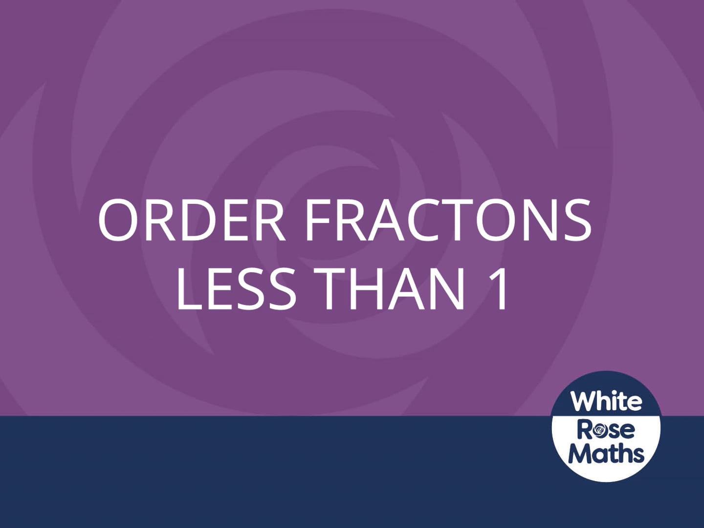 Y5 Autumn Block 4 TS7 Order fractions less than 1 on Vimeo
