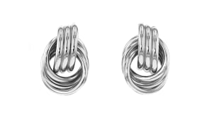 Sterling Silver Love Knot Earrings