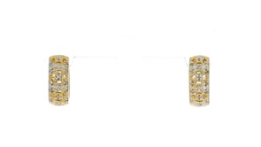 10 ct. t.w. Diamond Hoop Earrings in 18kt Gold Over Sterling