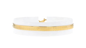 Italian 4mm 18kt Gold Over Sterling Herringbone Bracelet