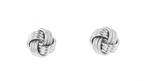 Italian Sterling Silver Love Knot Earrings