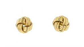 Italian 18kt Gold Over Sterling Love Knot Earrings