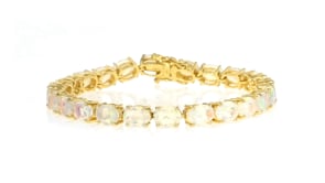 Opal Tennis Bracelet in 18kt Gold Over Sterling