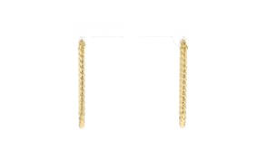 Italian 14kt Yellow Gold Twisted Oval Hoop Earrings