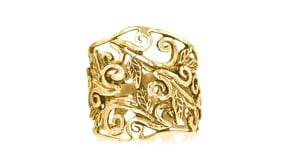 18kt Gold Over Sterling Open Scrollwork Ring