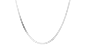Italian 4mm Sterling Silver Herringbone Chain Necklace