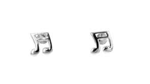 Sterling Silver Jewelry Set Three Pairs of Musical Note Stud Earrings