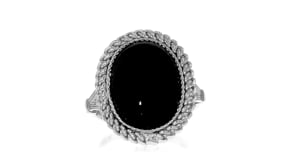 Black Onyx Ring in Sterling Silver