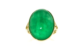 Jade Ring in 14kt Yellow Gold