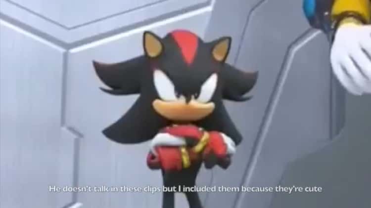 Sonic Boom but only when Shadow speaks 