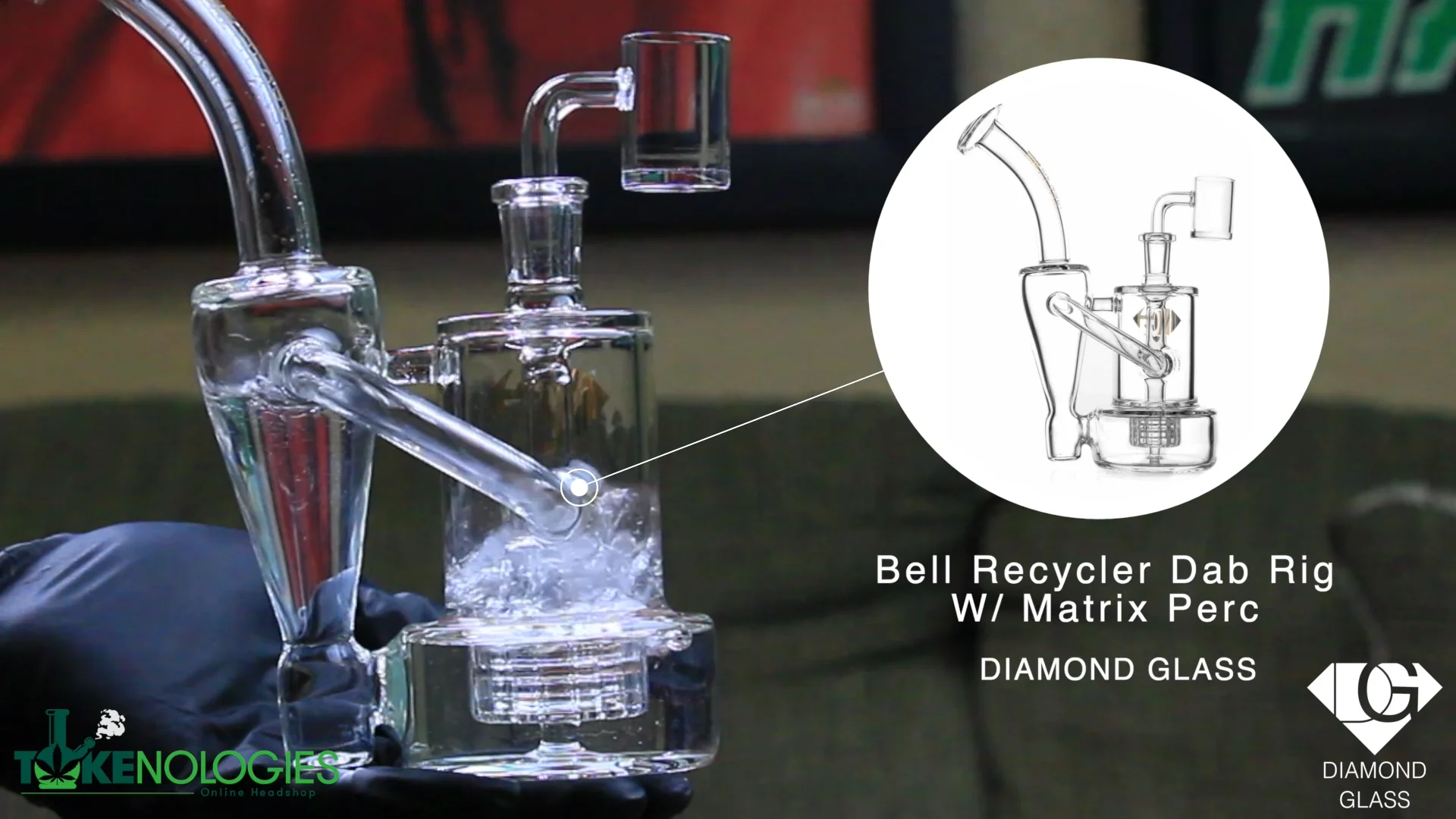 Diamond Glass Bell Recycler Dab Rig w/ Matrix Perc on Vimeo
