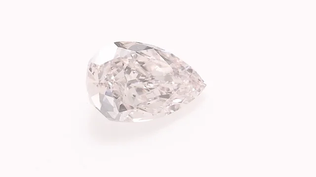 1.02ct GIA Light Pink Pear Diamond Pendant