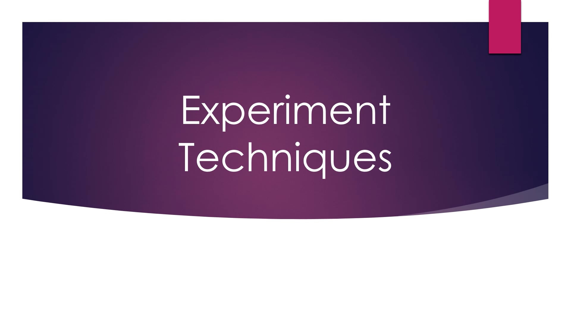 5 Experiment Techniques on Vimeo