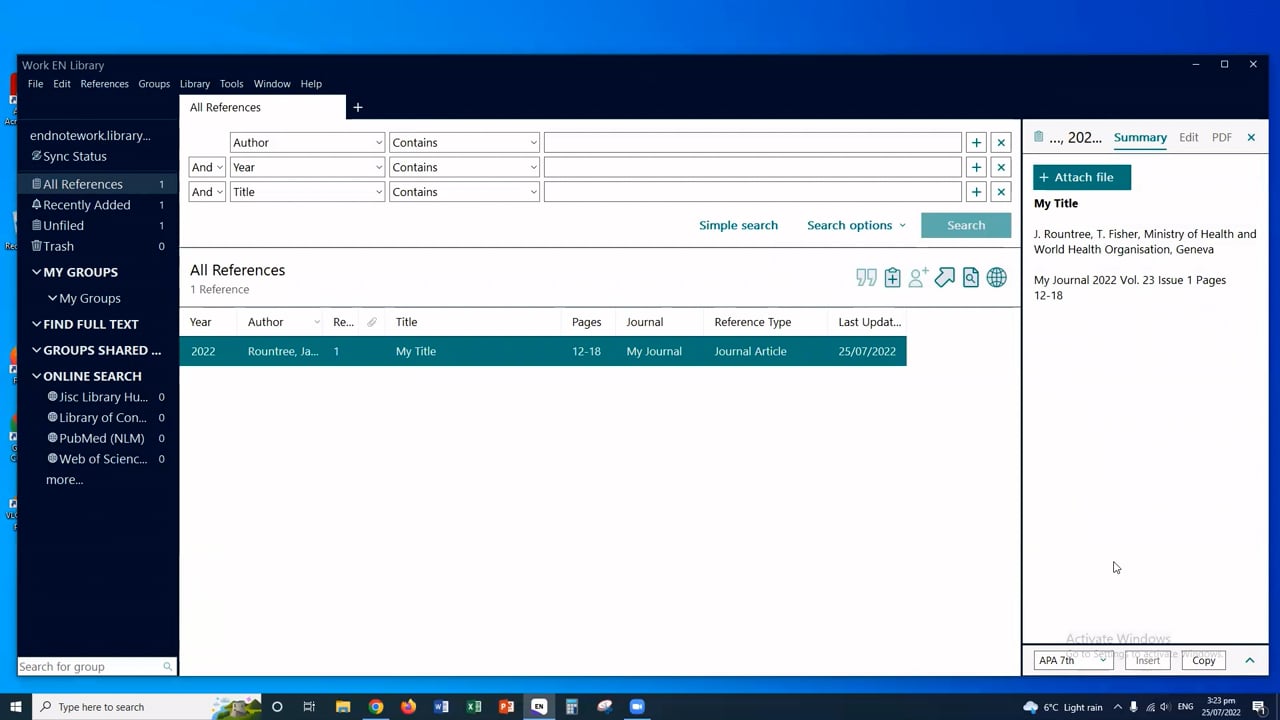 Adding a record manually on Vimeo