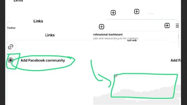 Neu: FB Gruppen Link in Insta Bio