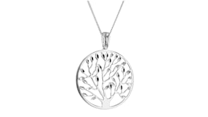 Italian Sterling Silver Cut-Out Tree of Life Pendant Necklace