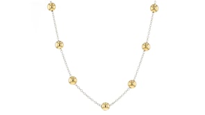 14kt Yellow Gold Bead Station Necklace