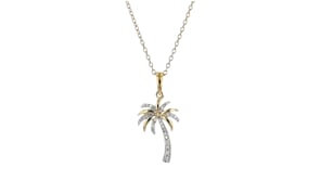 10 ct. t.w Diamond Palm Tree Pendant Necklace in 14kt Yellow Gold