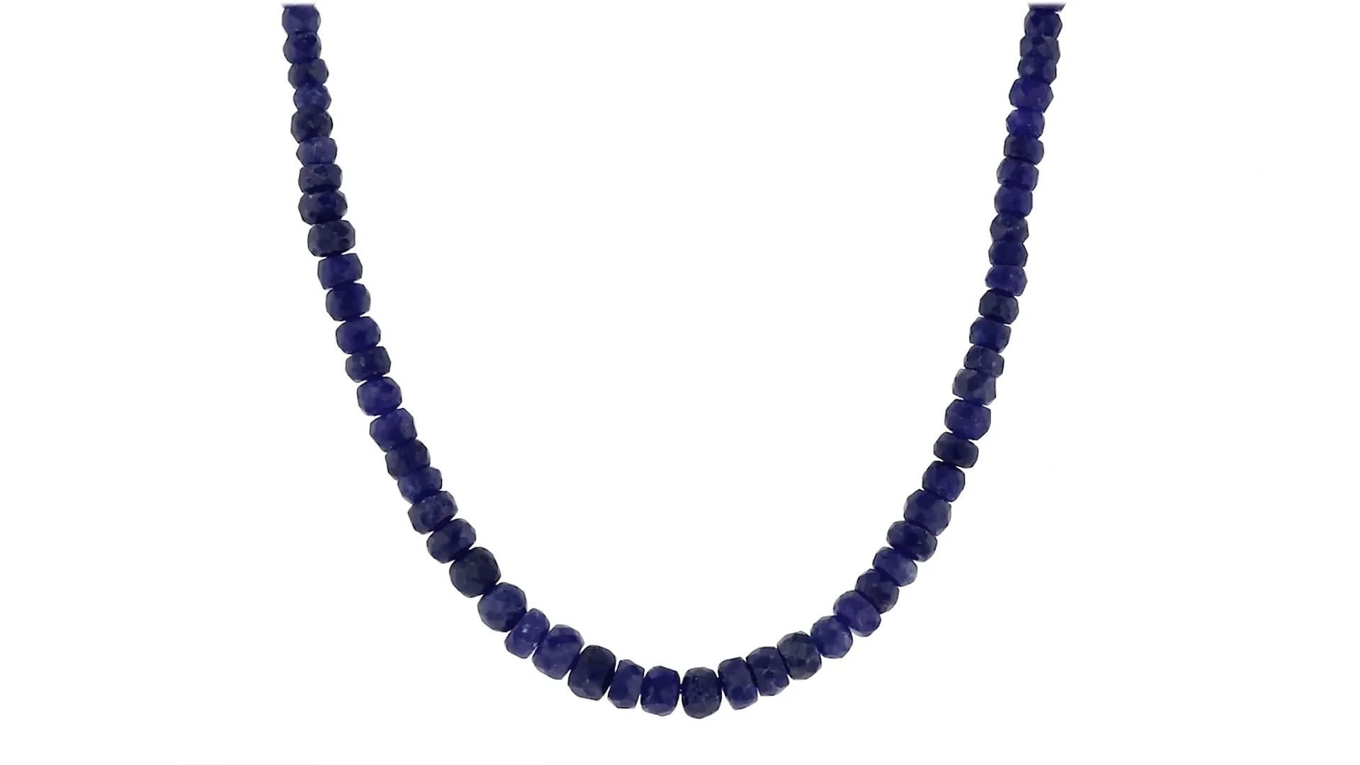80.00 ct. t.w. Sapphire Bead Necklace with Sterling Silver | Ross