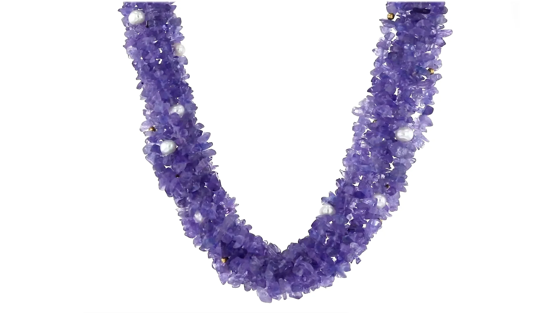 310.00 ct. t.w. Tanzanite Necklace with 4.5-5.5 mm Cultured Pearls
