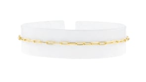 Italian 18kt Gold Over Sterling Paper Clip Link Anklet