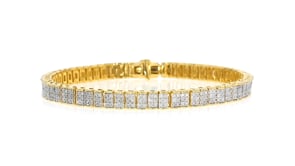 2.00 ct. t.w. Diamond Bracelet in 18kt Gold Over Sterling