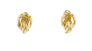 Italian 18kt Gold Over Sterling Knot Clip-On Earrings
