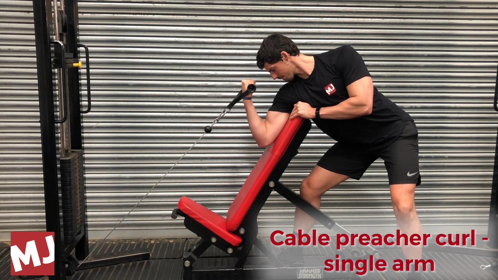 Preacher curl cable discount machine