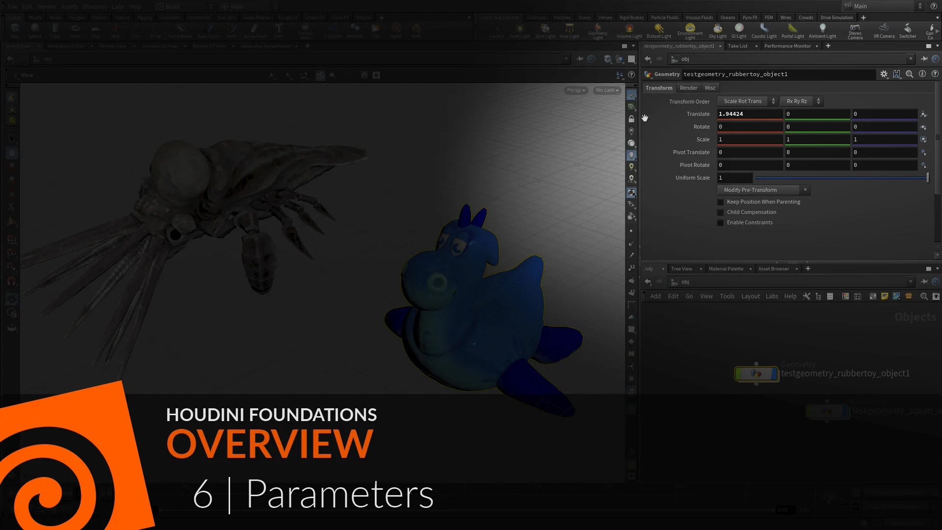 Houdini Foundations | Overview 6 | Parameters