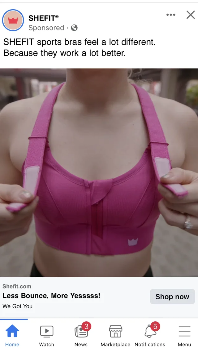 SHEFIT: Finally, a sports bra that does its job. - GKV