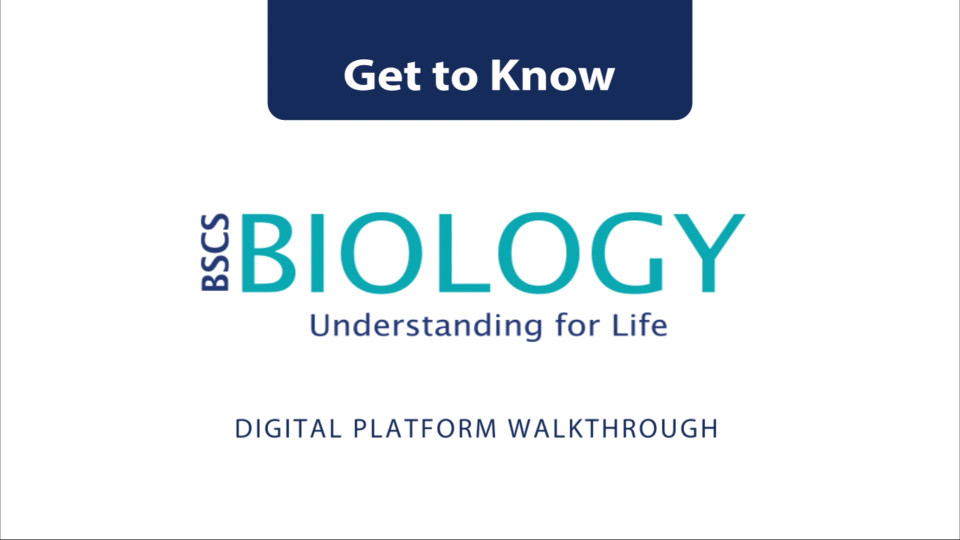 Get To Know: BSCS Biology Understanding For Life Digital Walkthrough On ...